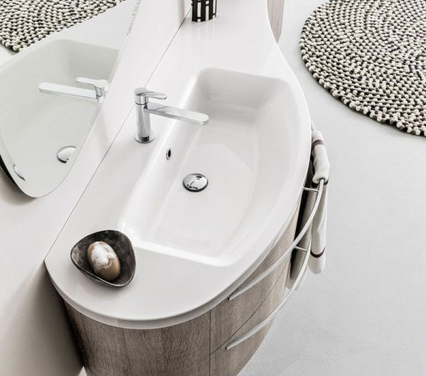 Раковина столешница для мебели в ванную комнату Slim Arbi. Дизайн сантехники. Сантехника для ванной комнаты