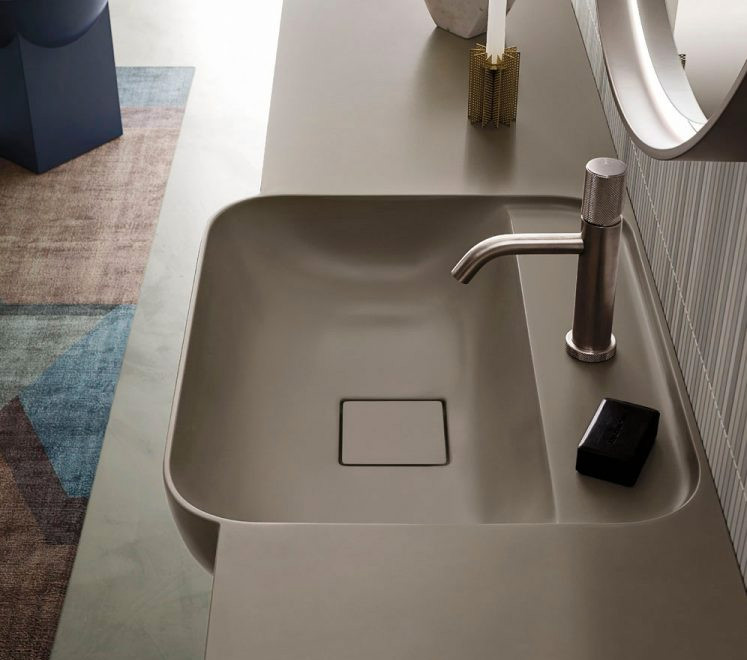 Раковина столешница для мебели в ванную комнату Blip Semincasso Arbi. Дизайн сантехники. Дизайнерская сантехника для ванной комнаты