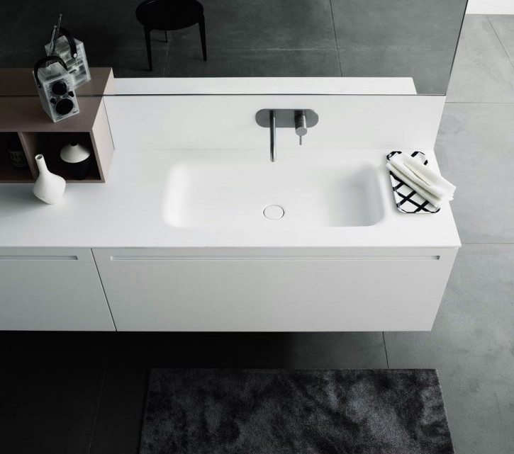 Раковина-столешница для мебели в ванную комнату Fly Arbi. Дизайн сантехники. Дизайнерская сантехника для ванной комнаты