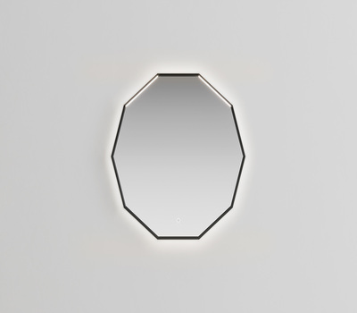 Зеркало Ten десятиугольное из брашированного алюминия nero или oro.